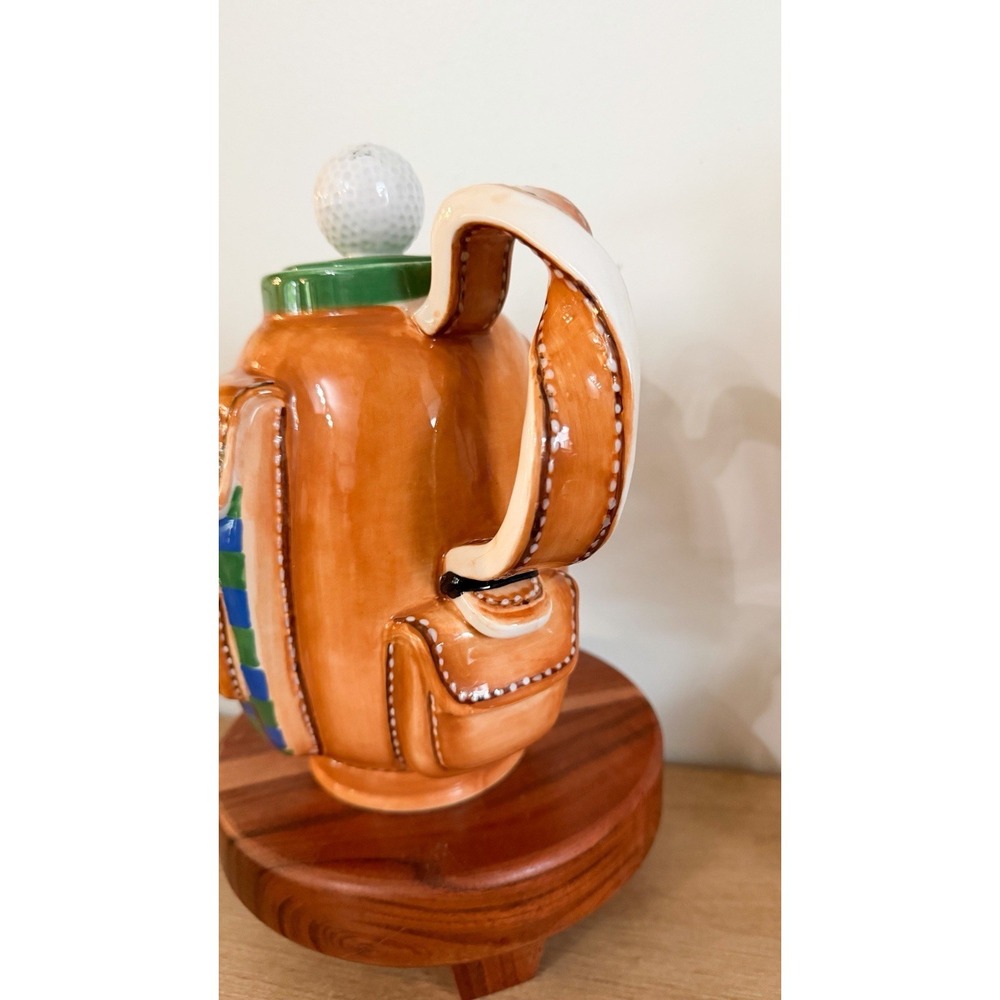 Vintage Golf Bag Teapot Coffee Pot Ceramic Golfer Decor | Fathers Day - Picture 3 of 8
